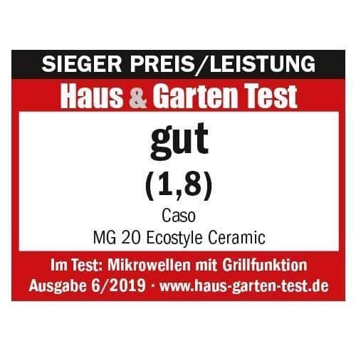 Mikrovågsugn - CASO - MG20 Ecostyle - Keramik - Grill - 28,6 x 29 cm