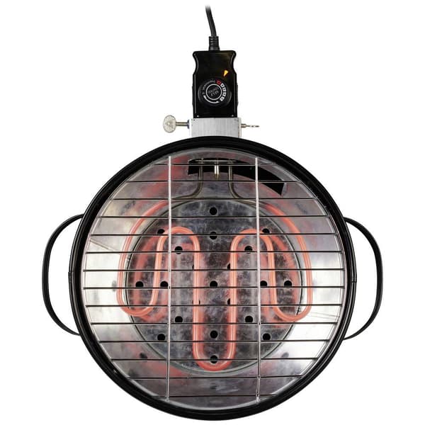 Princess 112240 Grill Träkol, Elektrisk Kontrolljus, steglös temperaturregulator Grillyta (diameter)=320 mm Svart