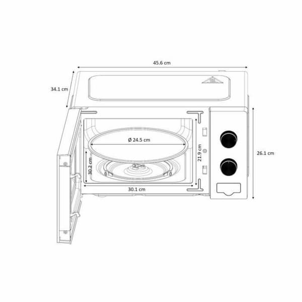 Mikrovågsugn med Grill Oceanic MO20B11 20 L 20 L