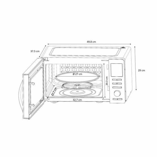 Mikrovågsugn med Grill Continental Edison 900 w 25 L Silvrig 900 W 25 L