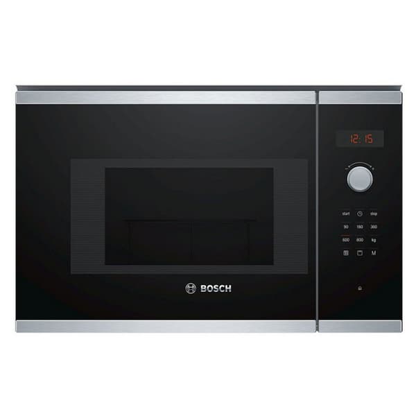 Bosch Sisäänrakennettu Grilli Mikroaaltouuni Serie 4 Bel523ms0 800w Touch Musta,Hopeinen 20 Liters / EU Plug
