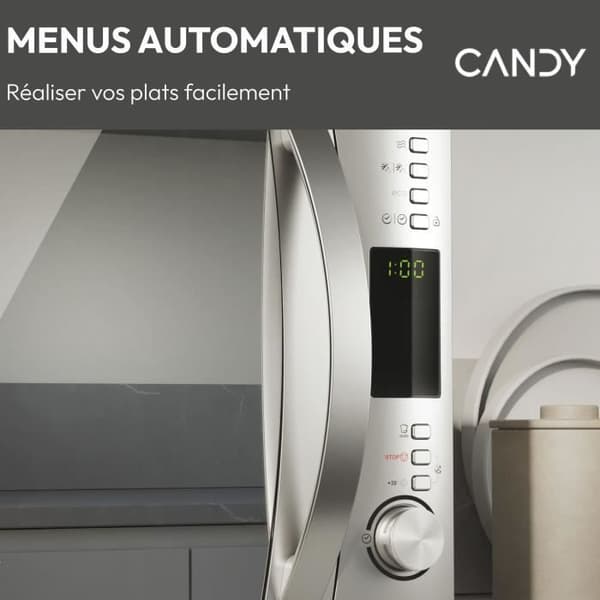 CBWM30DS Mikrovågsgrill - 30L -MO 900W - Skivspelare 31,5cm Tystnadsfunktion - Express EcoCooking-funktion - Spegeldörr