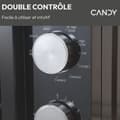 Miniatyrbillede 4 af 6: CMG20TNMB Mikrovågsugn CANDY Moderna Grill 20L 700W - 900W Grill - Mekanisk UI 6 effektnivåer - Viktavfrostningsfunktion