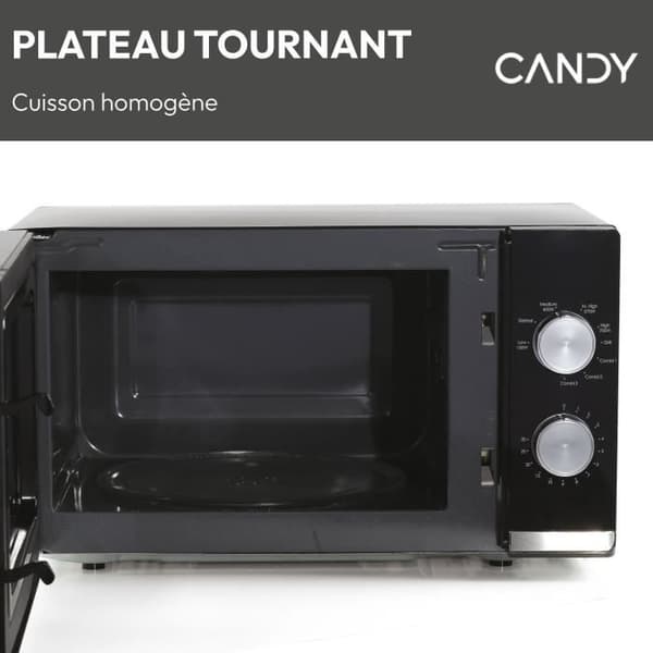 CMG20TNMB Mikrovågsugn CANDY Moderna Grill 20L 700W - 900W Grill - Mekanisk UI 6 effektnivåer - Viktavfrostningsfunktion