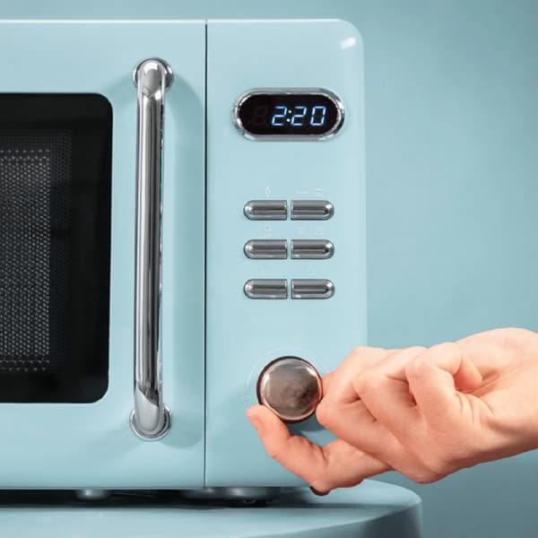 Cecotec ProClean 5110 Retro Blue 20-litre manual microwave with 700 W and grill.