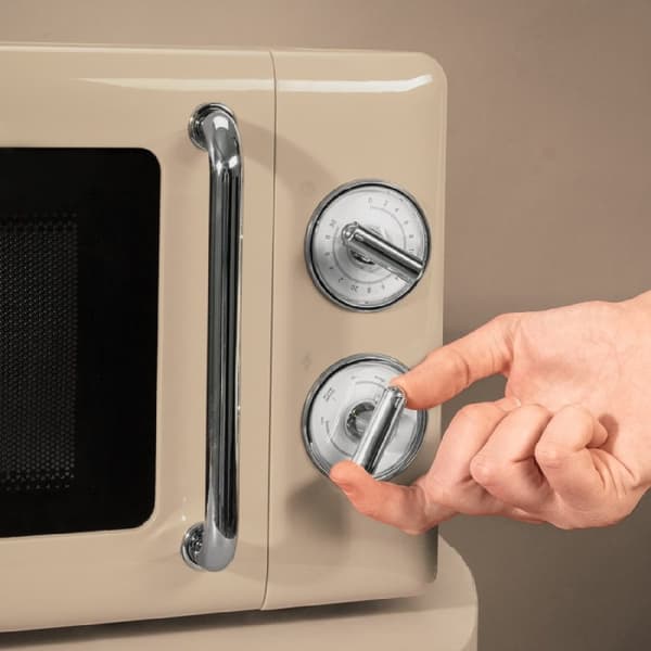 Cecotec ProClean 3010 Retro Beige 20-litre manual microwave with 700 W.