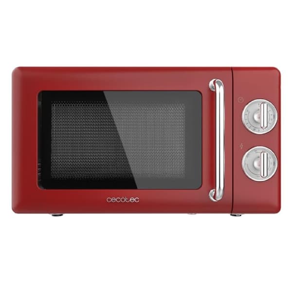 Cecotec ProClean 3110 Retro Red 20-litre manual microwave with 700 W and grill.