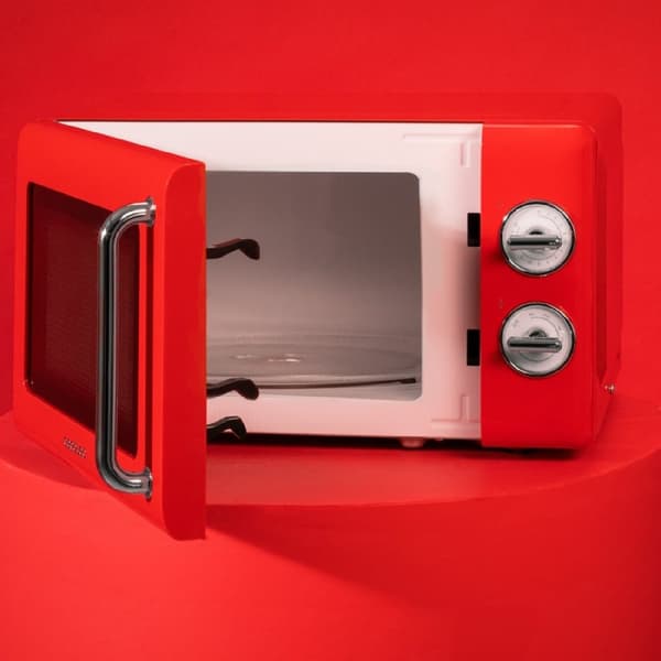 Cecotec ProClean 3010 Retro Red 20-litre manual microwave with 700 W.