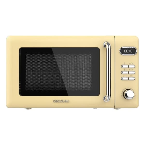 Cecotec ProClean 5110 Retro Yellow 20-litre manual microwave with 700 W and grill.