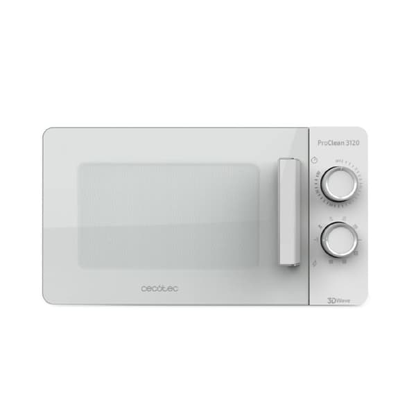 Cecotec 20-litre capacity microwave with grill, Ready2Clean coating and 3DWave technology.