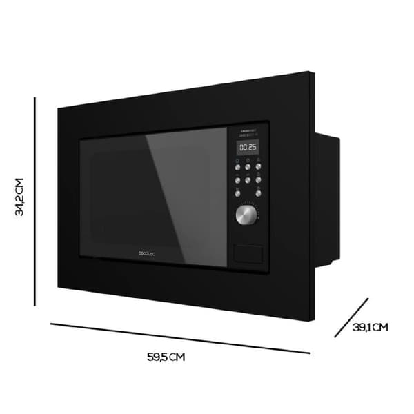 Cecotec Digital built-in microwave with grill, 20-litre capacity and 700 W.