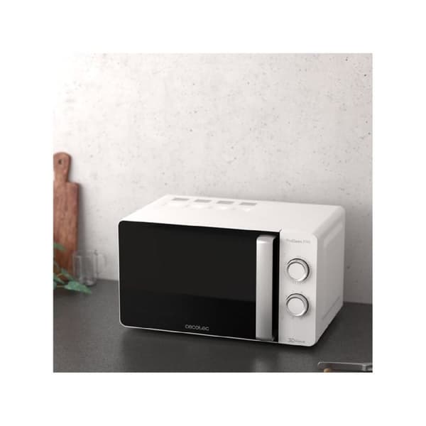 Cecotec 20-litre capacity microwave with grill, Ready2Clean coating and 3DWave technology.