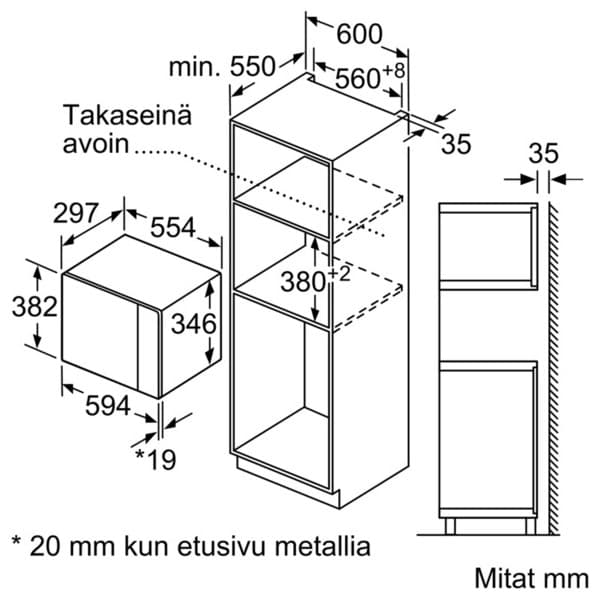 Bosch BFL524MW0 Serie 6 -mikrovågsugn, vit