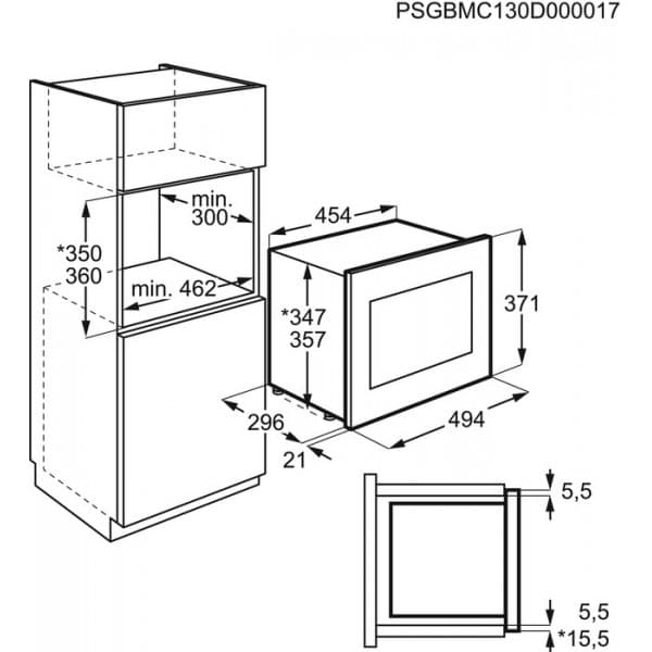 AEG MBB1755SEM -mikroaaltouuni, musta/teräs