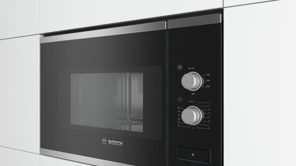 Bosch | BFL520MS0 | Mikrobølgeovn | Indbygget | 20 L | 800 W | Rustfrit stål/sort