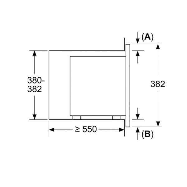 Bosch | BFL623MS3 | Mikrobølgeovn | Indbygget | 20 L | 800 W | Rustfrit stål