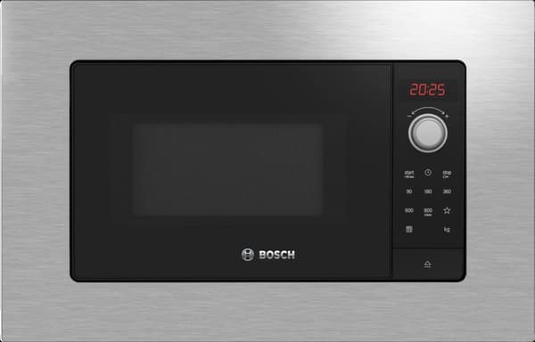 Bosch | BFL623MS3 | Mikroaaltouuni | Sisäänrakennettu | 20 L | 800 W | Ruostumaton teräs
