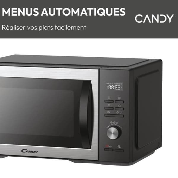 Kombimikrovågsugn Candy Essenza CMCA29EDLB 1000W 29L Digital Svart - Kombinerad fläktvärme - 5 effektnivåer - 10 menyer Aut