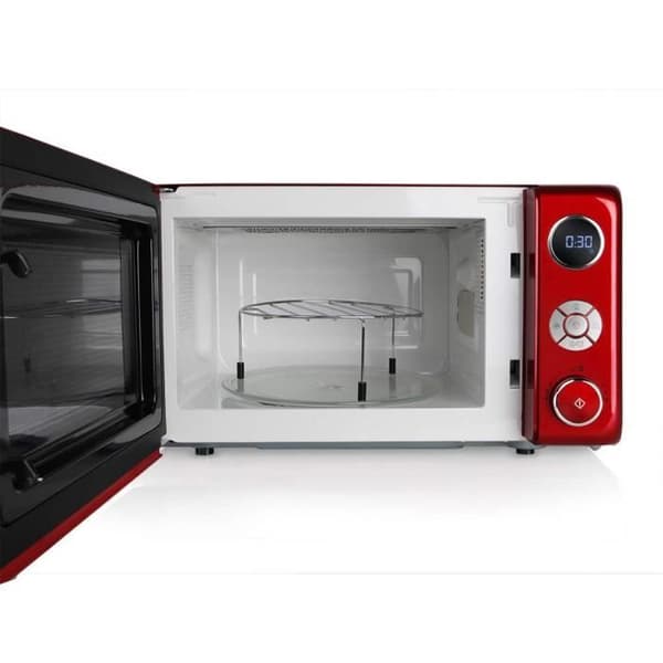 Orbegozo 700 W digital mikrovågsugn med 20 liters kapacitet grill och design i rött och silver - MIG2042