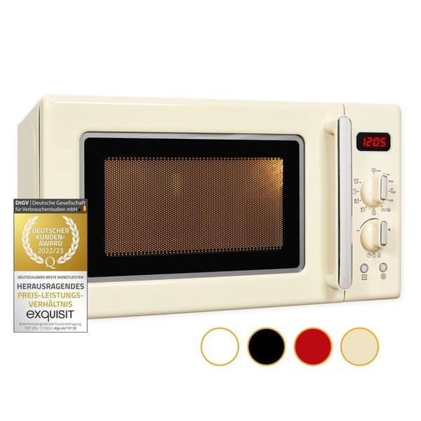 Exquisit Mikrovågsugn - MW 8020 H - Exqu Retro Mikrowelle RMW720-3GDIG Creme | 812764002