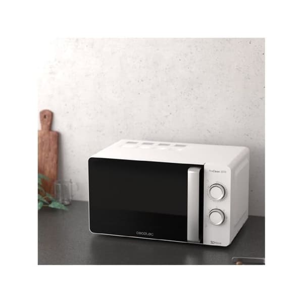 Cecotec Microwave ProClean 3010. Kapacitet 20 L, Ready2Clean-beläggning, 700 W effekt, 6 driftnivåer, minut