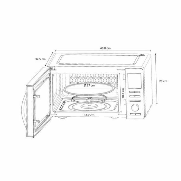 Mikrovågsugn med Grill Continental Edison 900 w 25 L Silvrig 900 W 25 L