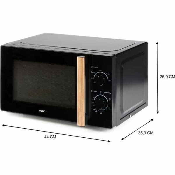 Mikrobølgeovnen DOMO Sort 700 W 20 L