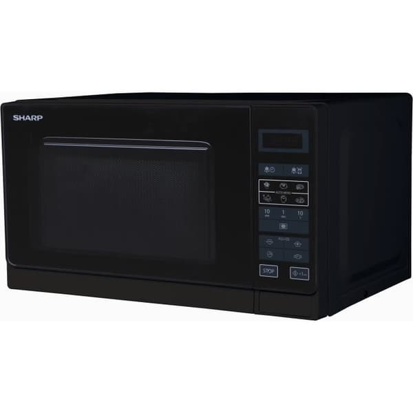 SHARP R-242BKW Monofunktion mikrovågsugn svart - 20 L - 800 W - Fristående