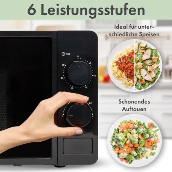Fyra mikrovågsugn 20L 1150W Bomann MW6014CB-Svart