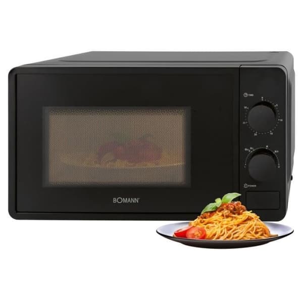 Fyra mikrovågsugn 20L 1150W Bomann MW6014CB-Svart