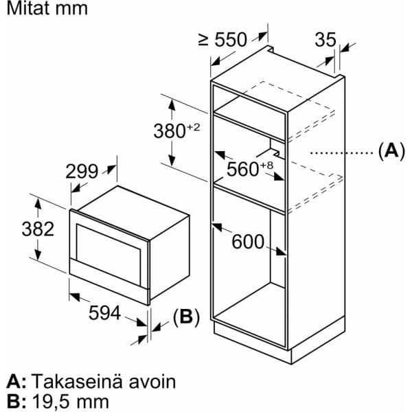 Bosch BFR7221B1 Serie 8 -mikroaaltouuni, musta