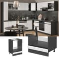 Miniatyrbild 4 av 4: Rline-60 cm ugns möbel, PT Antracit, Vit, Antracit, Vicco