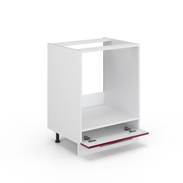 Möbel för ugn Fame-Line, 60cm, PT Ek, Bordeaux högglans, Vit, Vicco