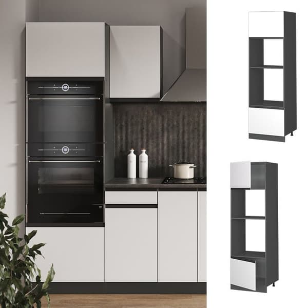 Vicco mikrovågsskåp R-Line, Vit, 60 cm J-Shape
