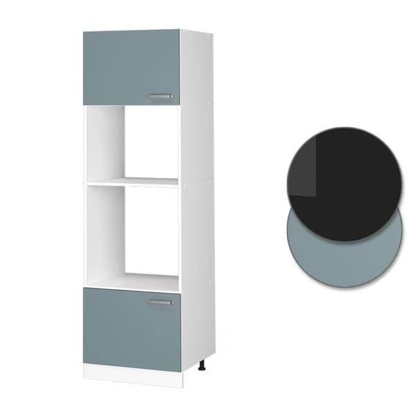 Mikrovägsugnsskåp R-Line, 60cm, Blå-grå, Vit, Vicco