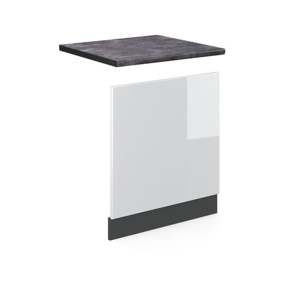 Fasad R-Line, 60 cm, PT Antracit, Vit hög glans, Antracit, Vicco