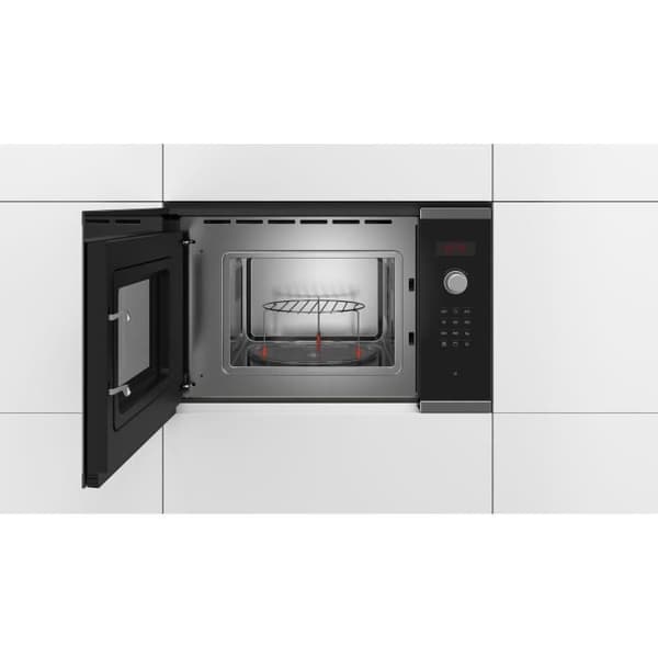 Mikrovågsugn + inbyggd grill - BOSCH - SER4 BEL523MS0 - Rostfritt stål - 20 l - 800 W - 8 autoprogram - 38,2 x 59,4 x 31,7 cm