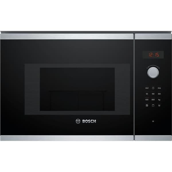 Mikrovågsugn + inbyggd grill - BOSCH - SER4 BEL523MS0 - Rostfritt stål - 20 l - 800 W - 8 autoprogram - 38,2 x 59,4 x 31,7 cm
