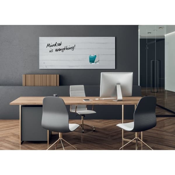 Sigel SI-GL381 Glasmagnetplade Artverum Hvid Træ 130x55 cm Hvid