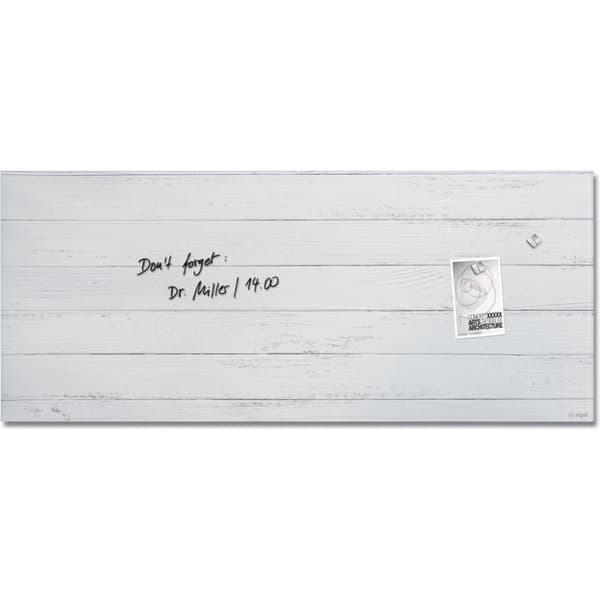 Sigel SI-GL381 Glasmagnetplade Artverum Hvid Træ 130x55 cm Hvid