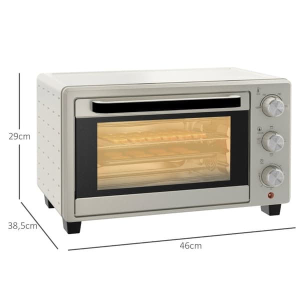 Rootz Toaster Uuni - Miniuuni - Pöytäuuni - Monipuolinen ruoanlaitto - 21L Tilavuus - 46cm x 38,5cm x 29cm