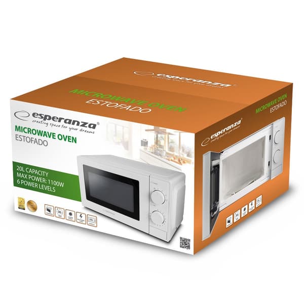 Esperanza EKO011W Mikrobølgeovn 1100W Hvid