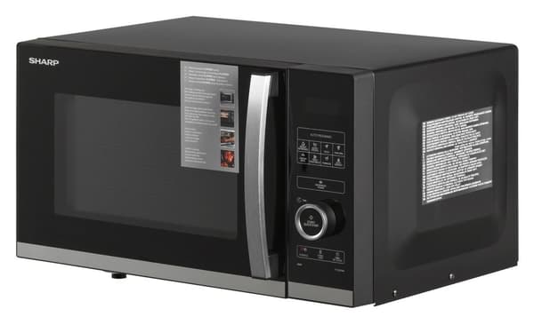 Sharp YC-QS254AE-B mikroaaltouuni Työtaso Solo mikroaaltouuni 25 L 900 W Musta, Ruostumaton teräs