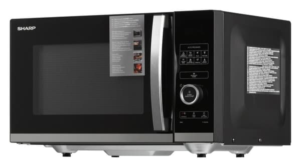 Sharp YC-QS254AE-B mikroovn Bordplade Solo mikroovn 25 L 900 W Sort, Rustfrit stål