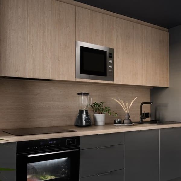 Cecotec Inbyggd Mikrovågsugn med Roterande Tallrik GrandHeat 2550 Rostfritt Stål