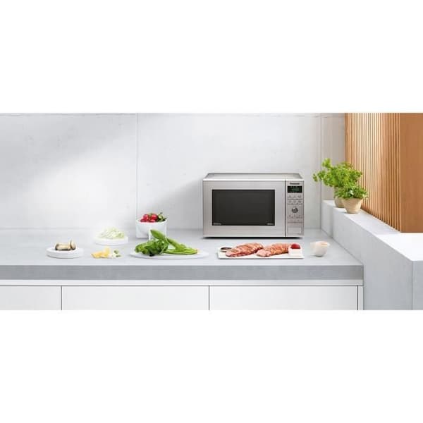 Panasonic Deutschland NN-GD37HSGTG 35,3 cm Mikrovågsugn, Aqua Clean Program, Rostfritt stål, Färg Svart