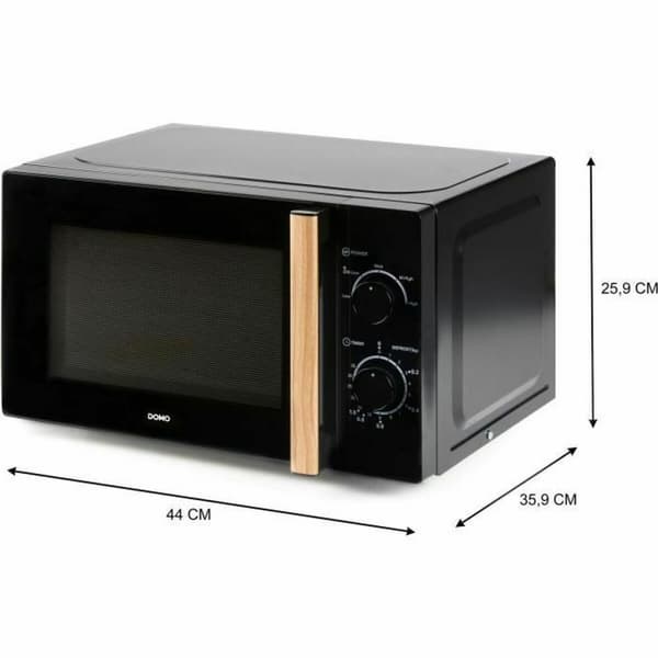 Mikrobølgeovnen DOMO Sort 700 W 20 L