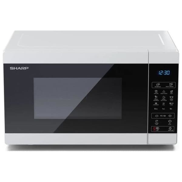 SHARP YC-MG81EW Mikrovågsugn med grill 28 liter, digital kontroll, mikrovågsugn: 900 W, grill: 1100 W, 11 effektnivåer,