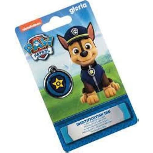 Identifikationsskylt - PAW PATROL - Chase - Anpassningsbar - Beständig - Färgglad