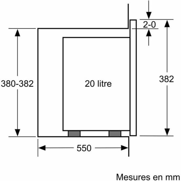 Mikrobølgeovnen BOSCH BFL523MW1F Hvid 800 W